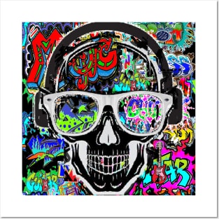 Graffiti Music Skulls Posters and Art